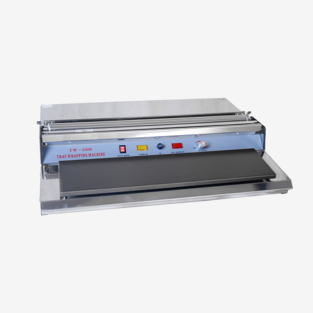Máquina selladora de envoltura de bandeja de alimentos con película adhesiva con película conservante TW-550E